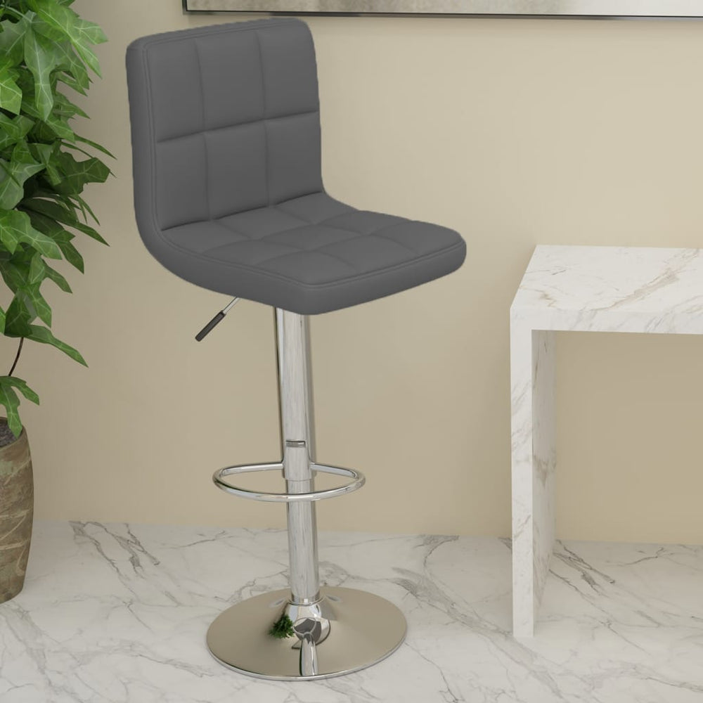Bar stool, grey, faux leather