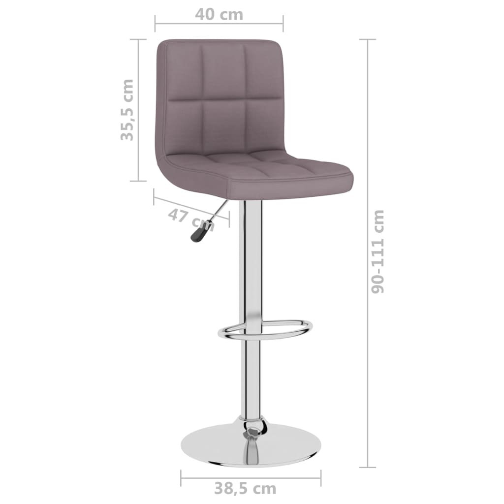 Bar stool, taupe, fabric