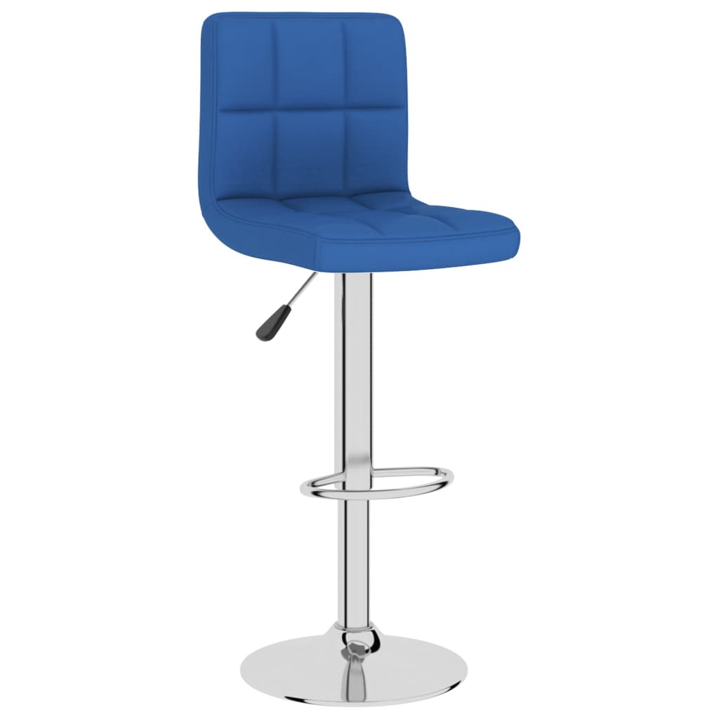 Bar stools, 2 pcs, blue, fabric