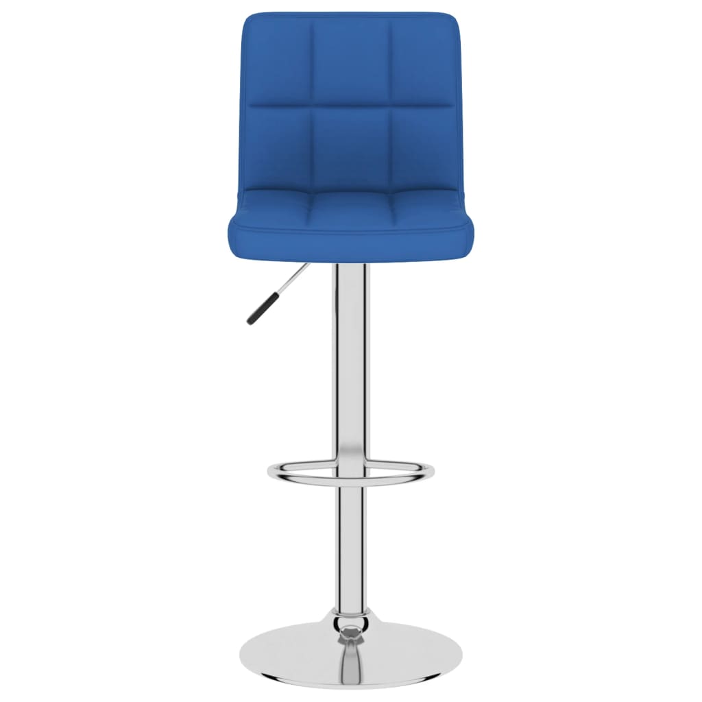 Bar stools, 2 pcs, blue, fabric