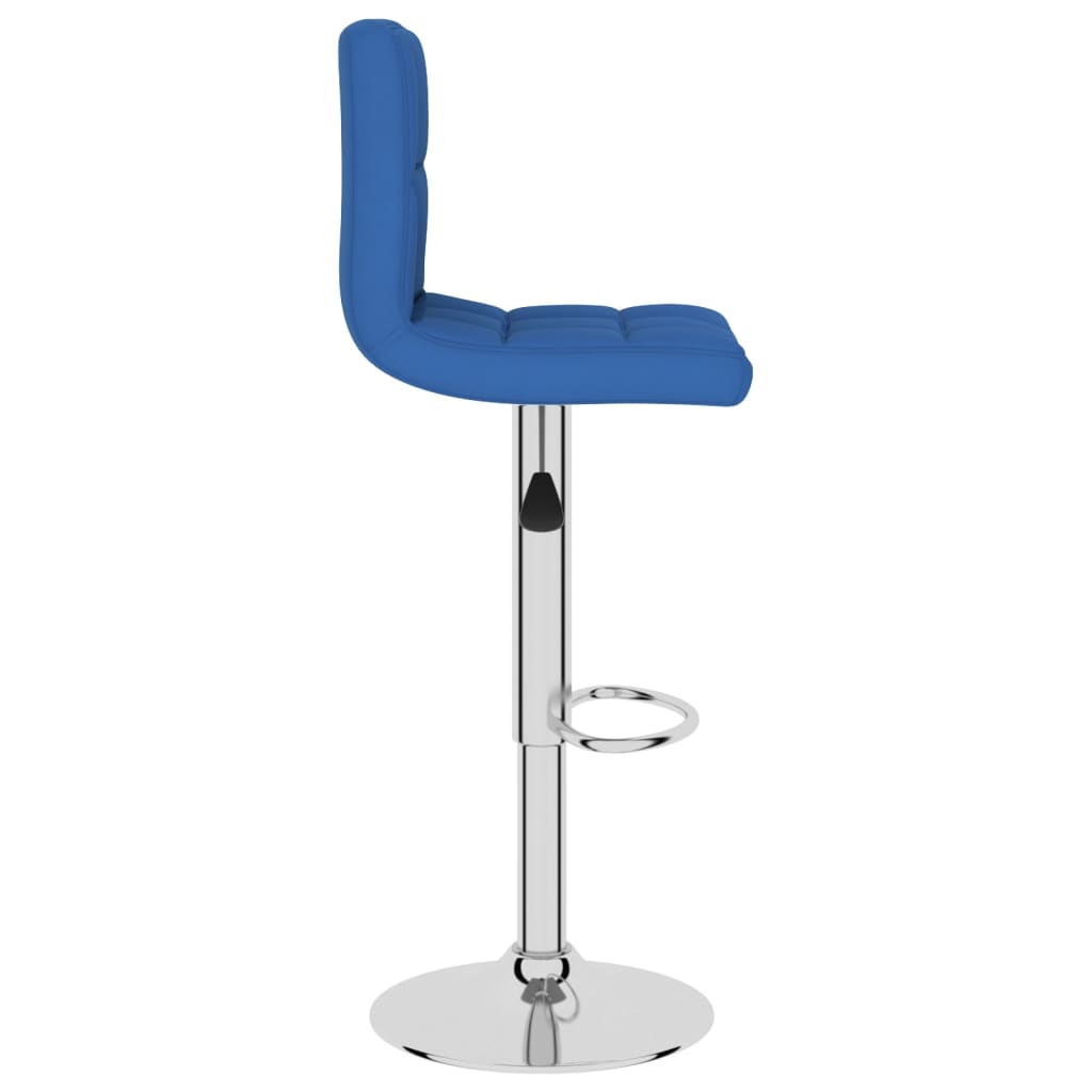 Bar stools, 2 pcs, blue, fabric