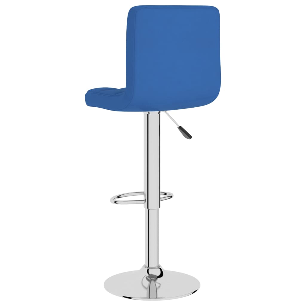 Bar stools, 2 pcs, blue, fabric