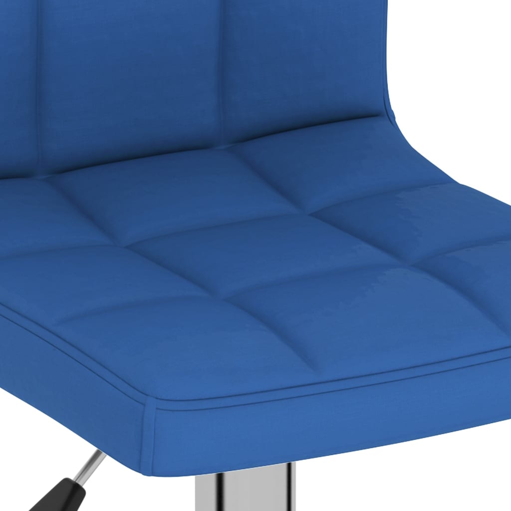 Bar stools, 2 pcs, blue, fabric