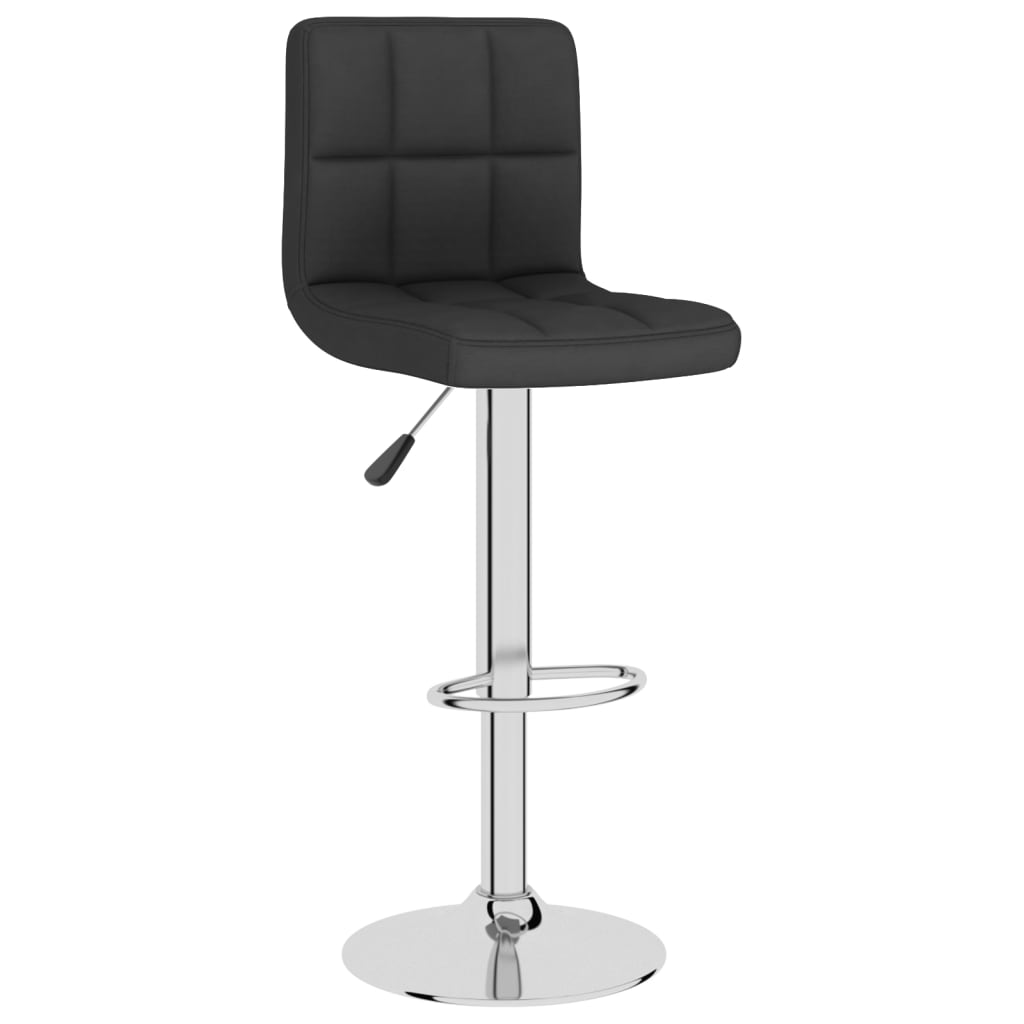 Bar stools, 2 pcs, black, fabric
