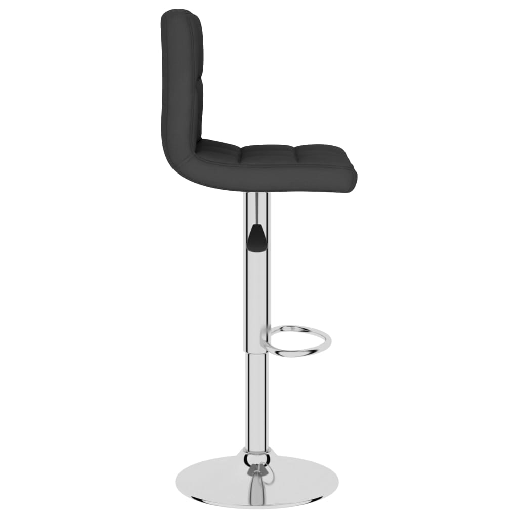 Bar stools, 2 pcs, black, fabric