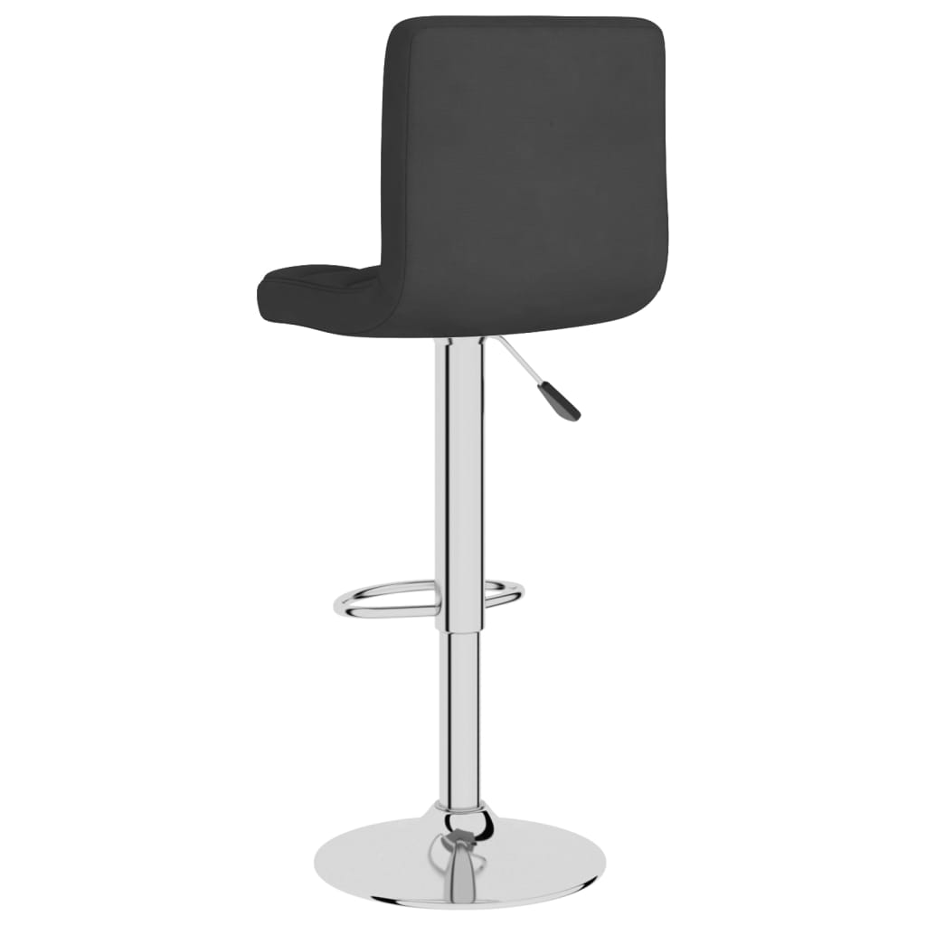 Bar stools, 2 pcs, black, fabric