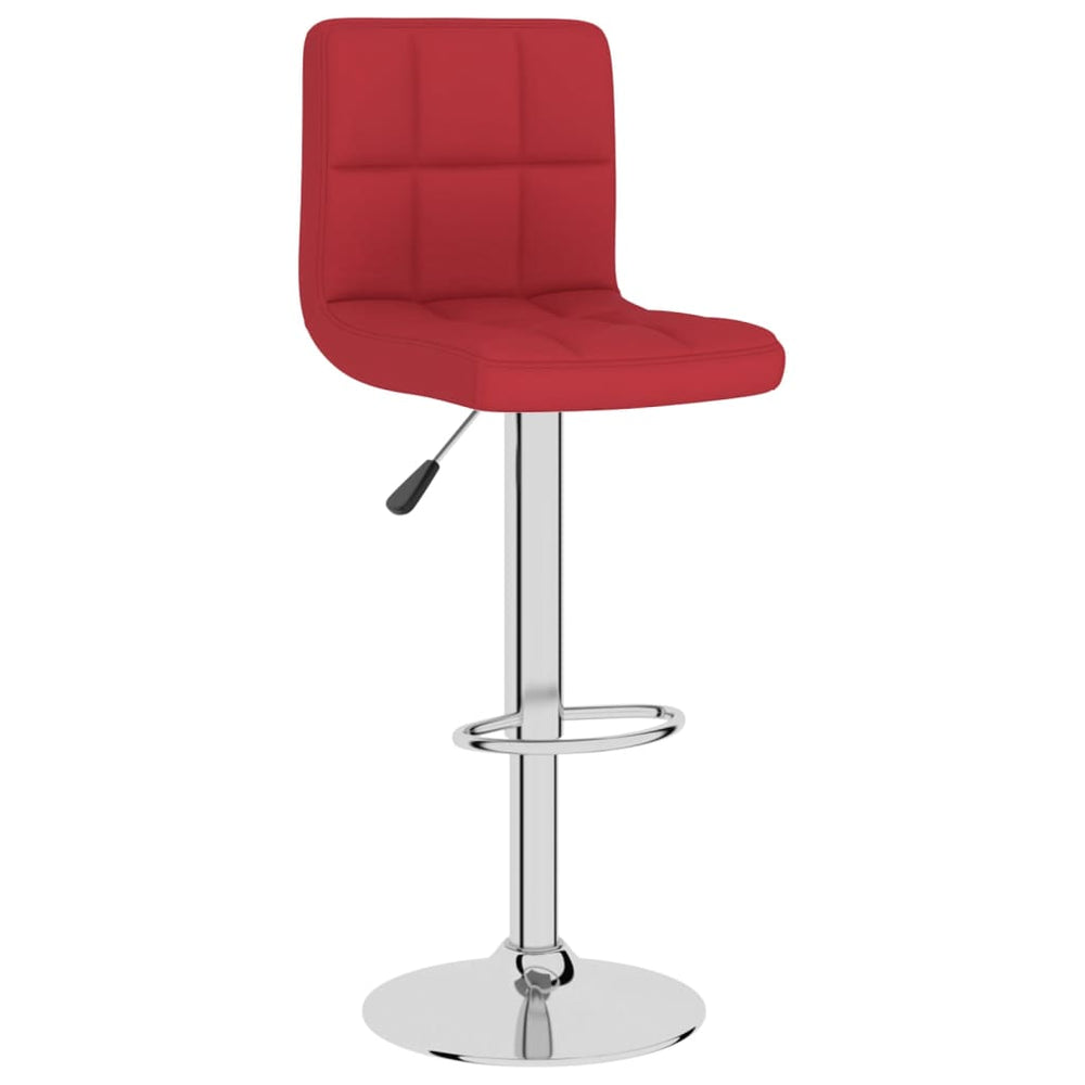 Bar stools, 2 pcs, burgundy, fabric