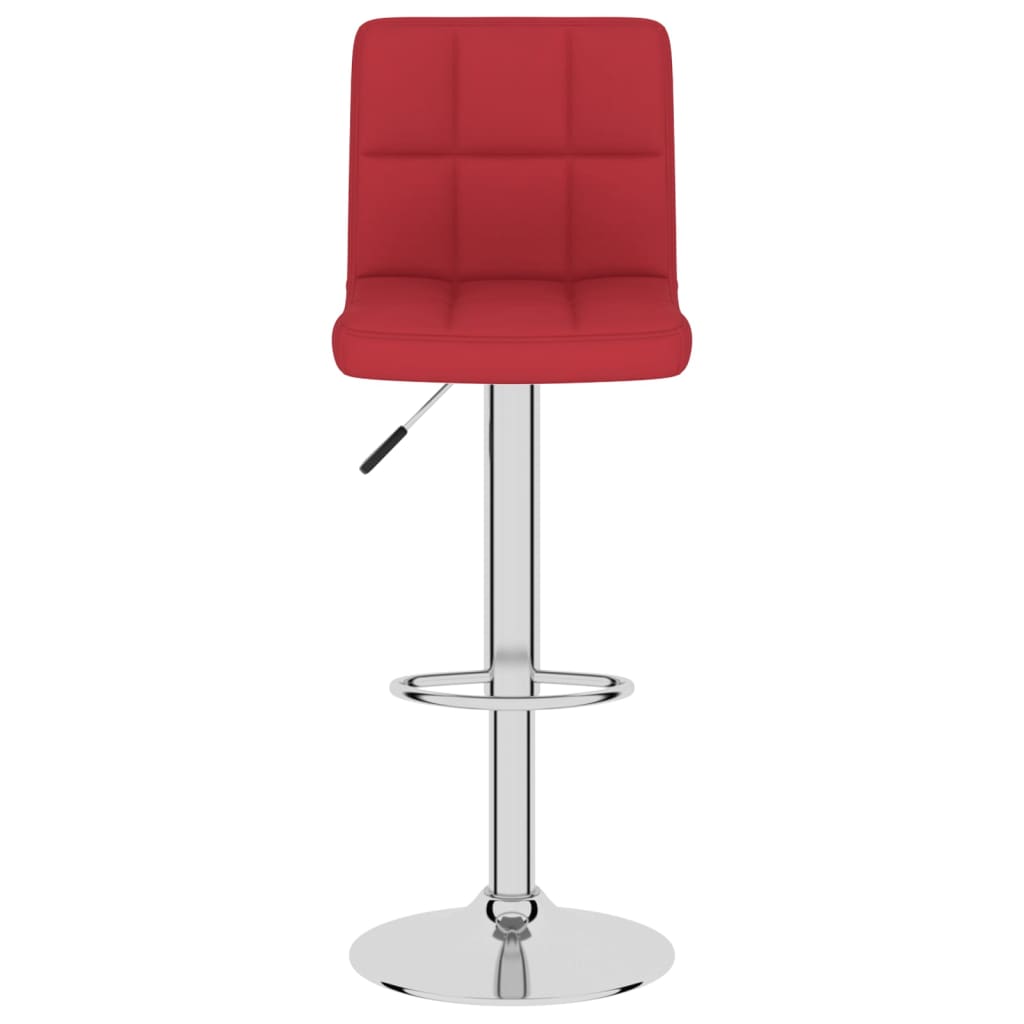 Bar stools, 2 pcs, burgundy, fabric