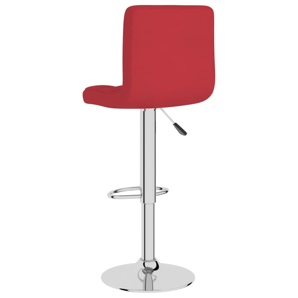 Bar stools, 2 pcs, burgundy, fabric