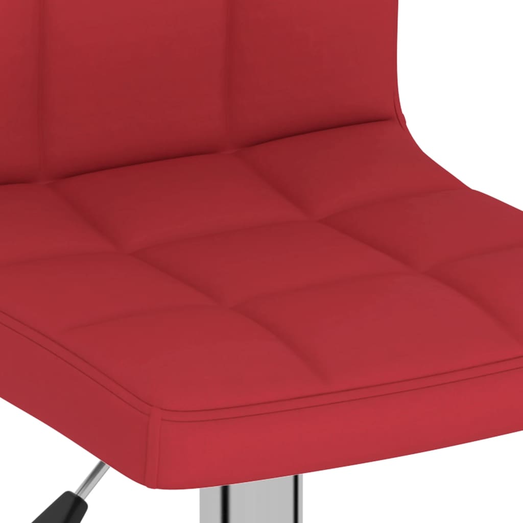 Bar stools, 2 pcs, burgundy, fabric