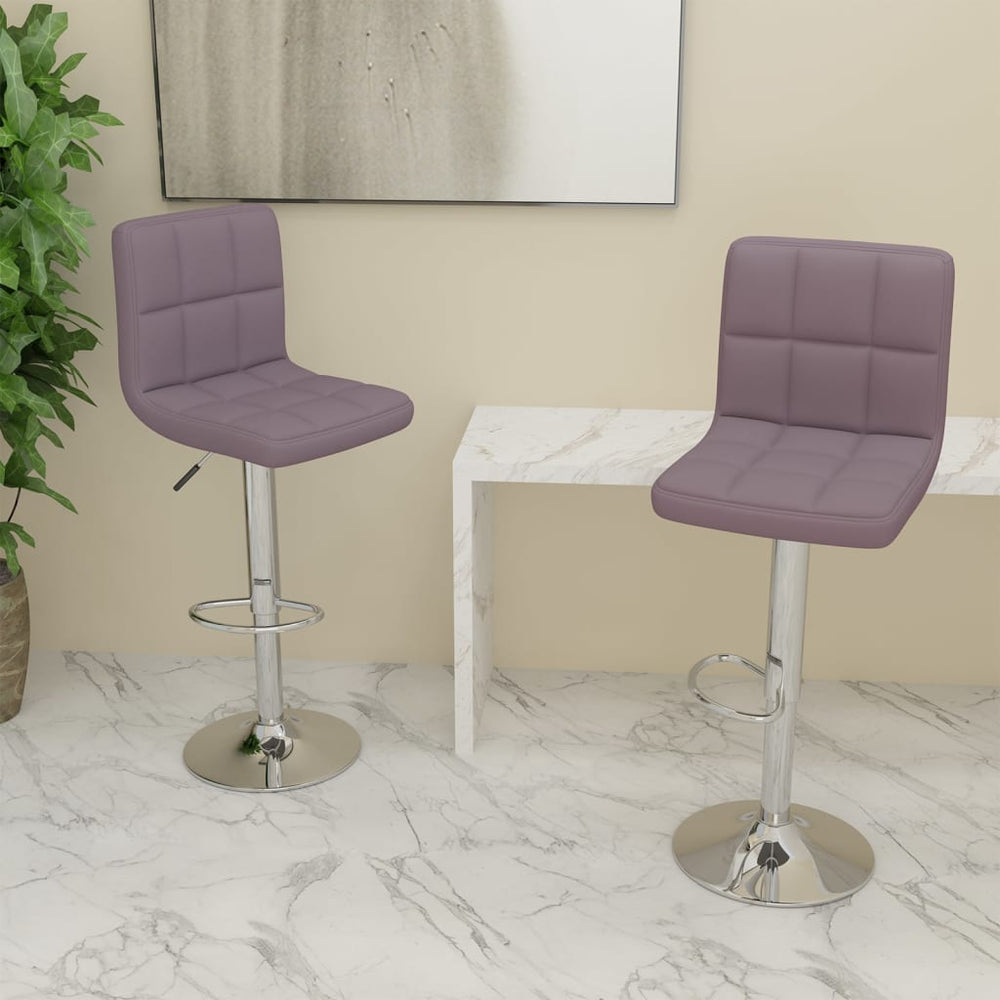 Bar stools, 2 pcs, taupe, fabric