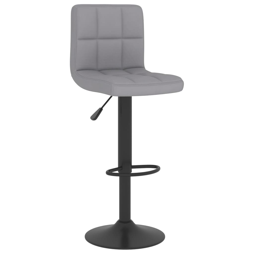 Bar stools, 2 pcs, light grey, fabric