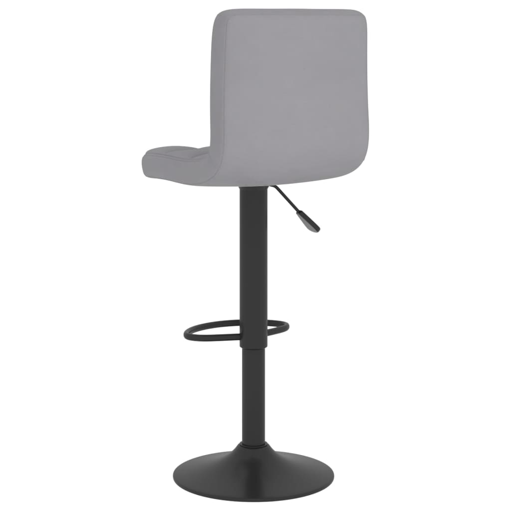 Bar stools, 2 pcs, light grey, fabric