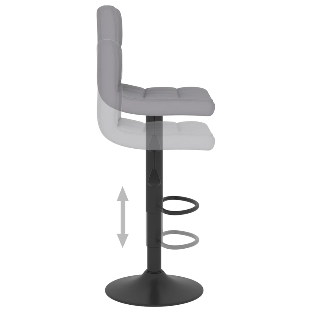 Bar stools, 2 pcs, light grey, fabric