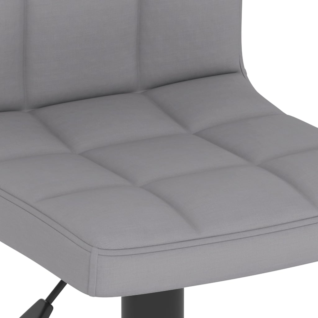 Bar stools, 2 pcs, light grey, fabric