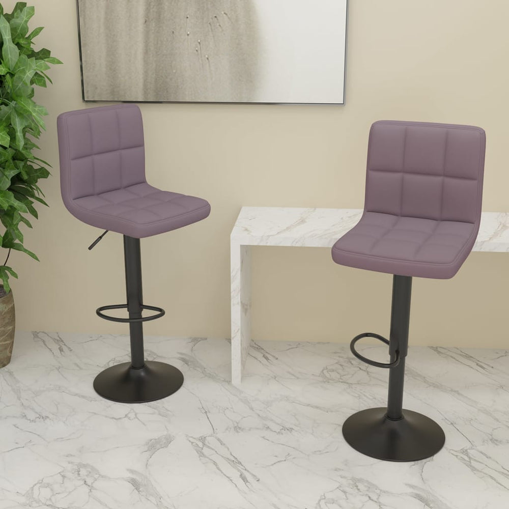 Bar stools, 2 pcs, taupe, fabric