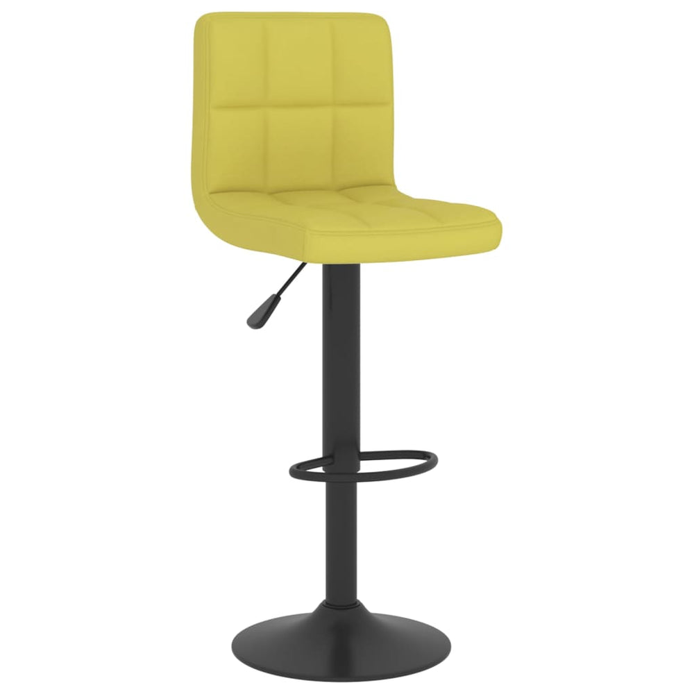 Bar stools, 2 pcs, green, fabric