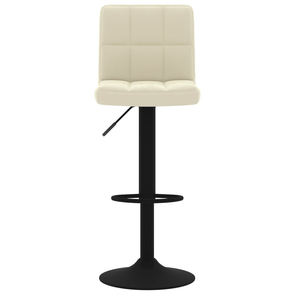 Bar stools, 2 pcs., cream, velvet