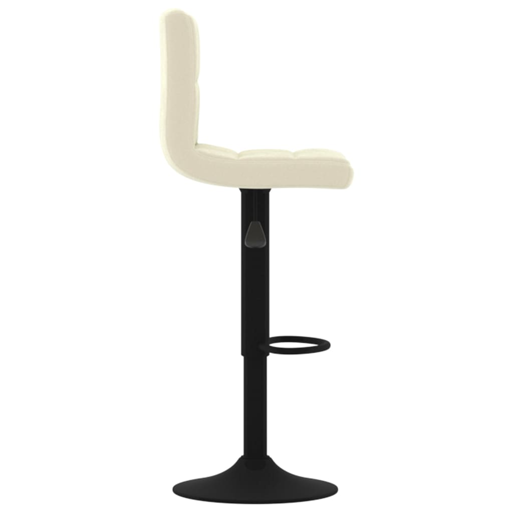 Bar stools, 2 pcs., cream, velvet