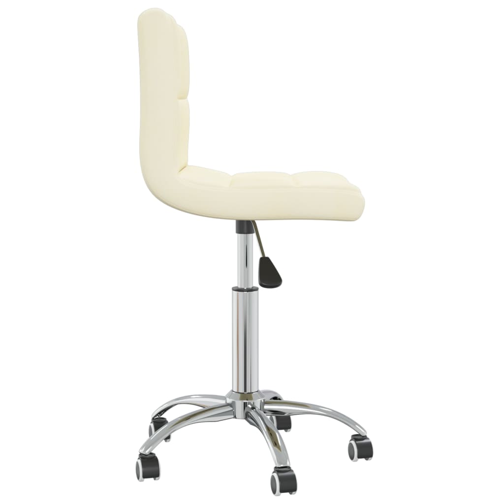 Swivel office chair, cream-colored, fabric