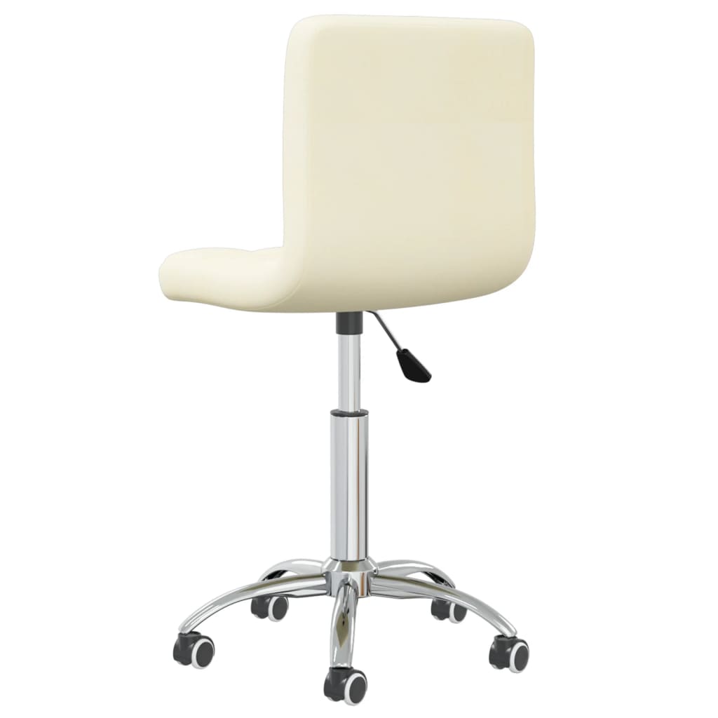 Swivel office chair, cream-colored, fabric