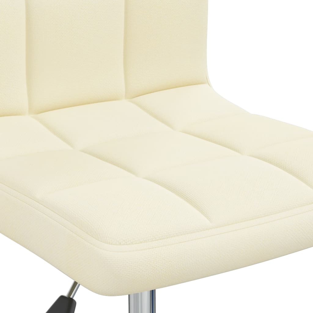 Swivel office chair, cream-colored, fabric