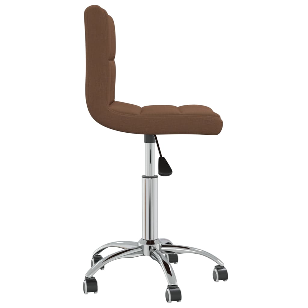 Swivel office chair, brown, fabric