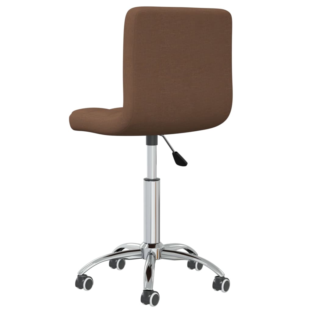 Swivel office chair, brown, fabric