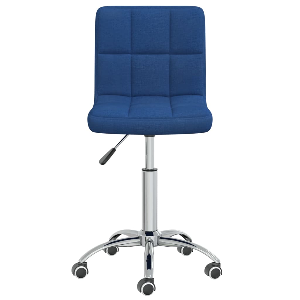 Swivel office chair, blue, fabric