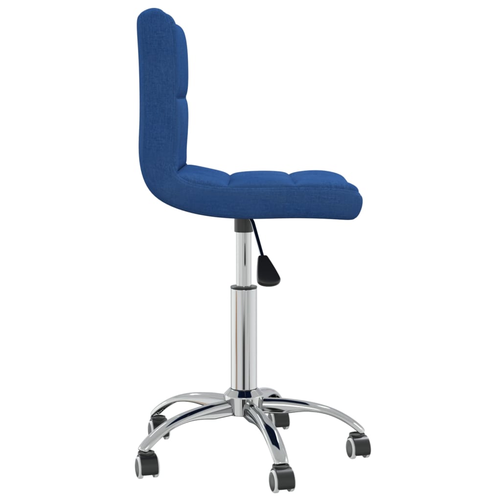 Swivel office chair, blue, fabric