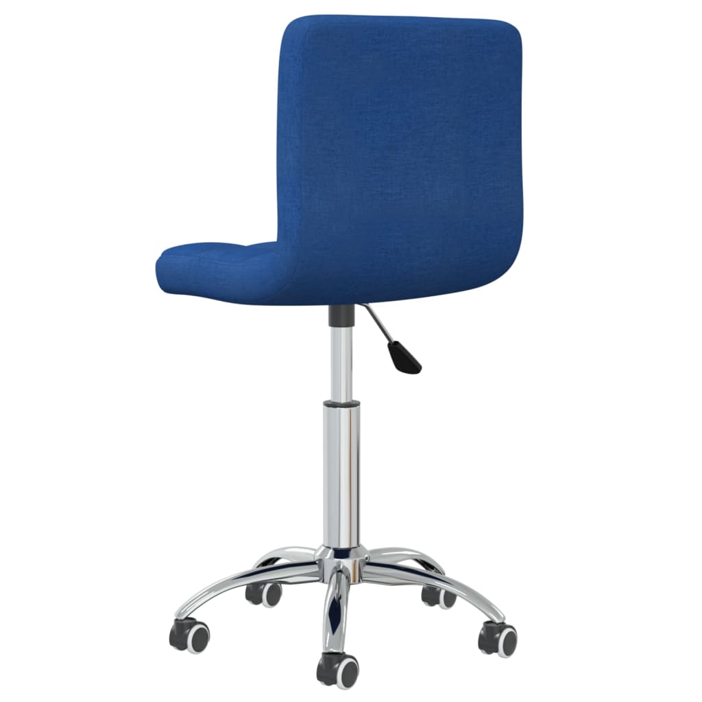 Swivel office chair, blue, fabric