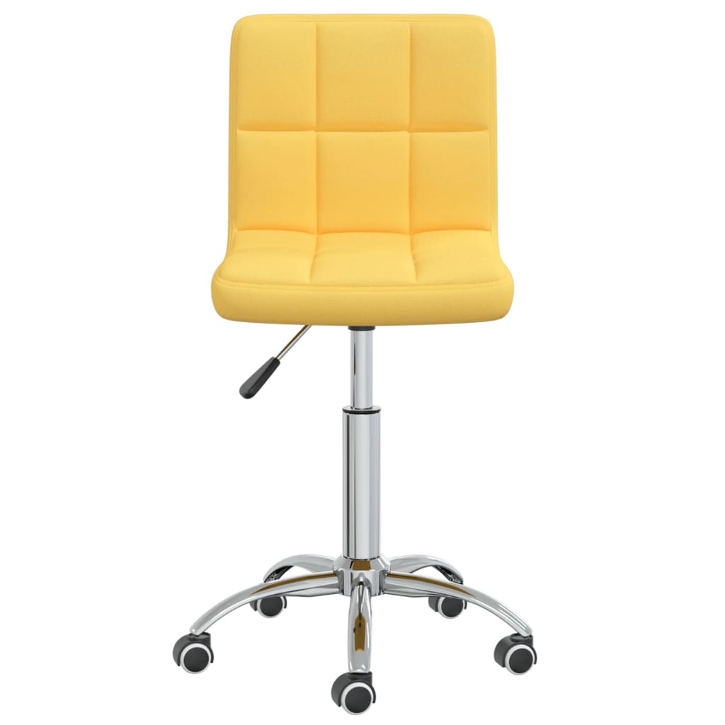 Swivel office chair, mustard yellow, fabric