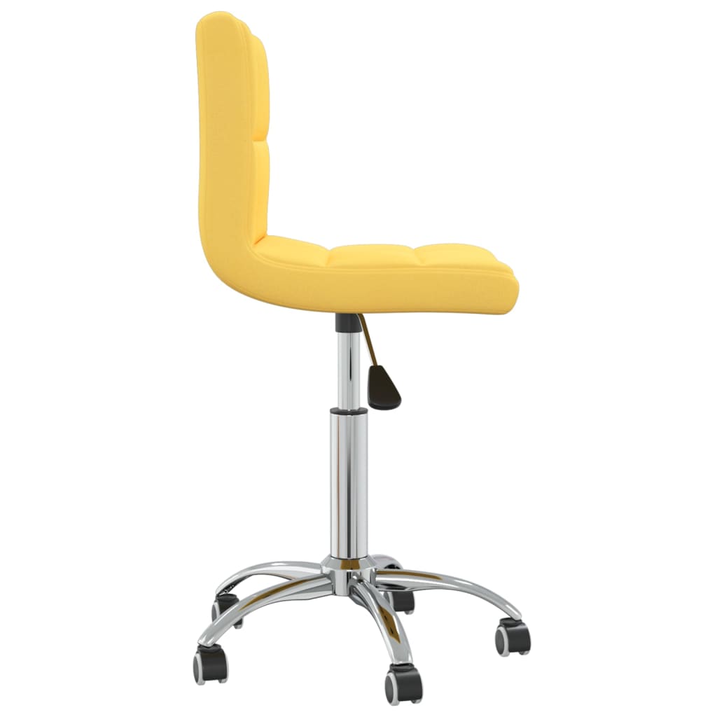 Swivel office chair, mustard yellow, fabric