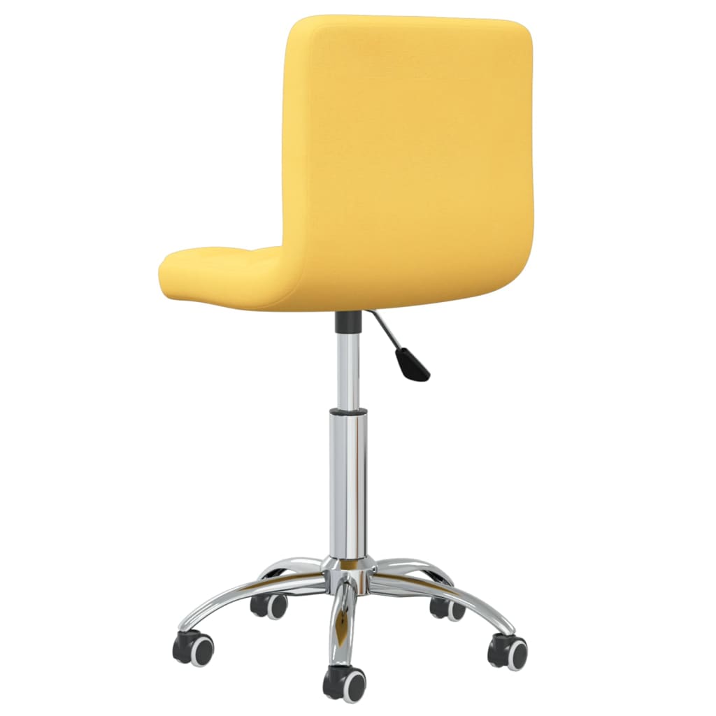 Swivel office chair, mustard yellow, fabric