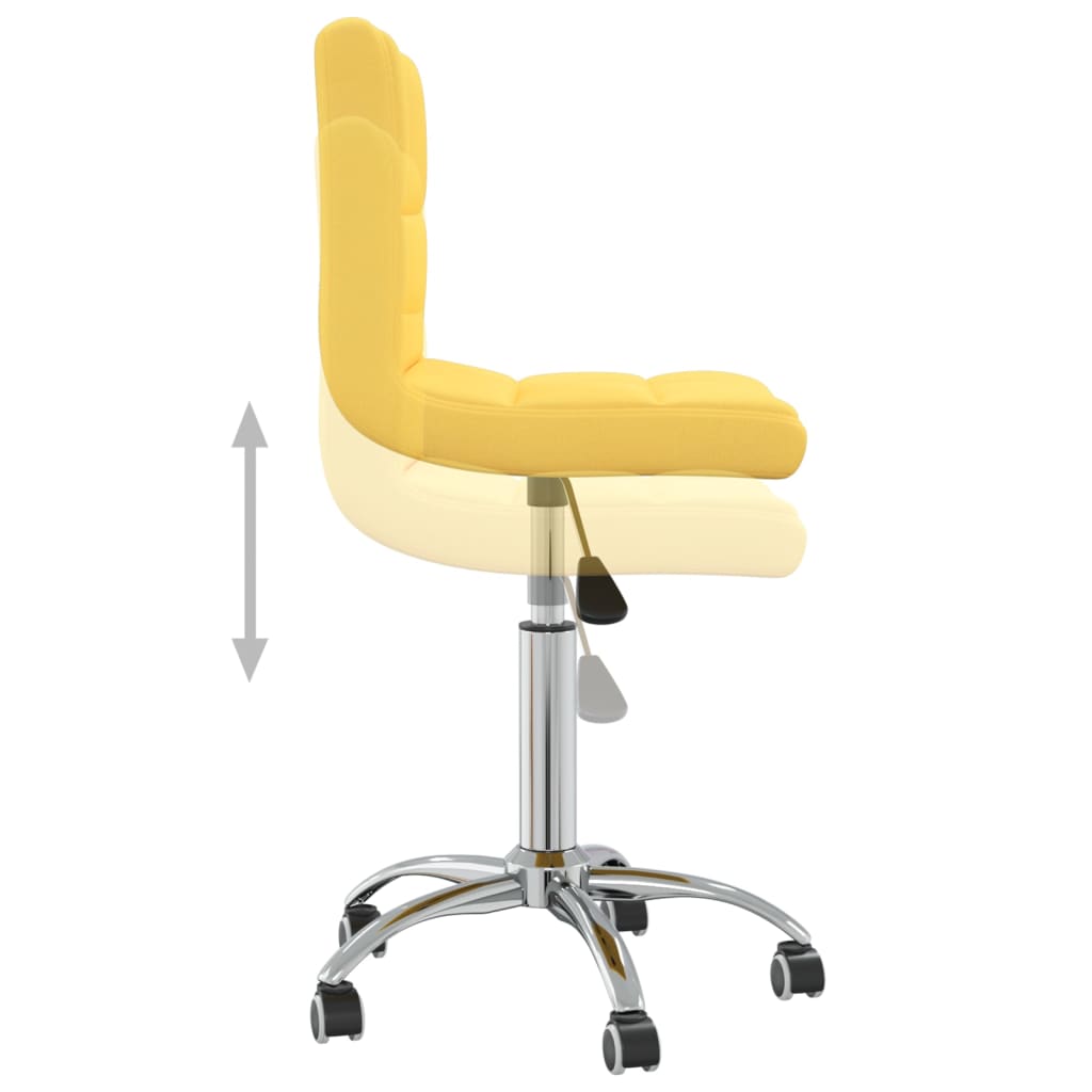 Swivel office chair, mustard yellow, fabric