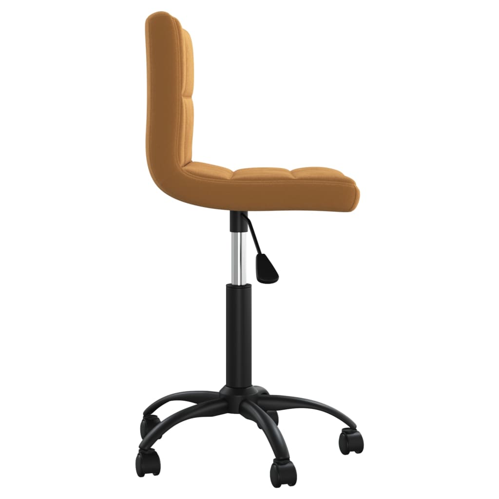 Swivel office chair, brown, velvet