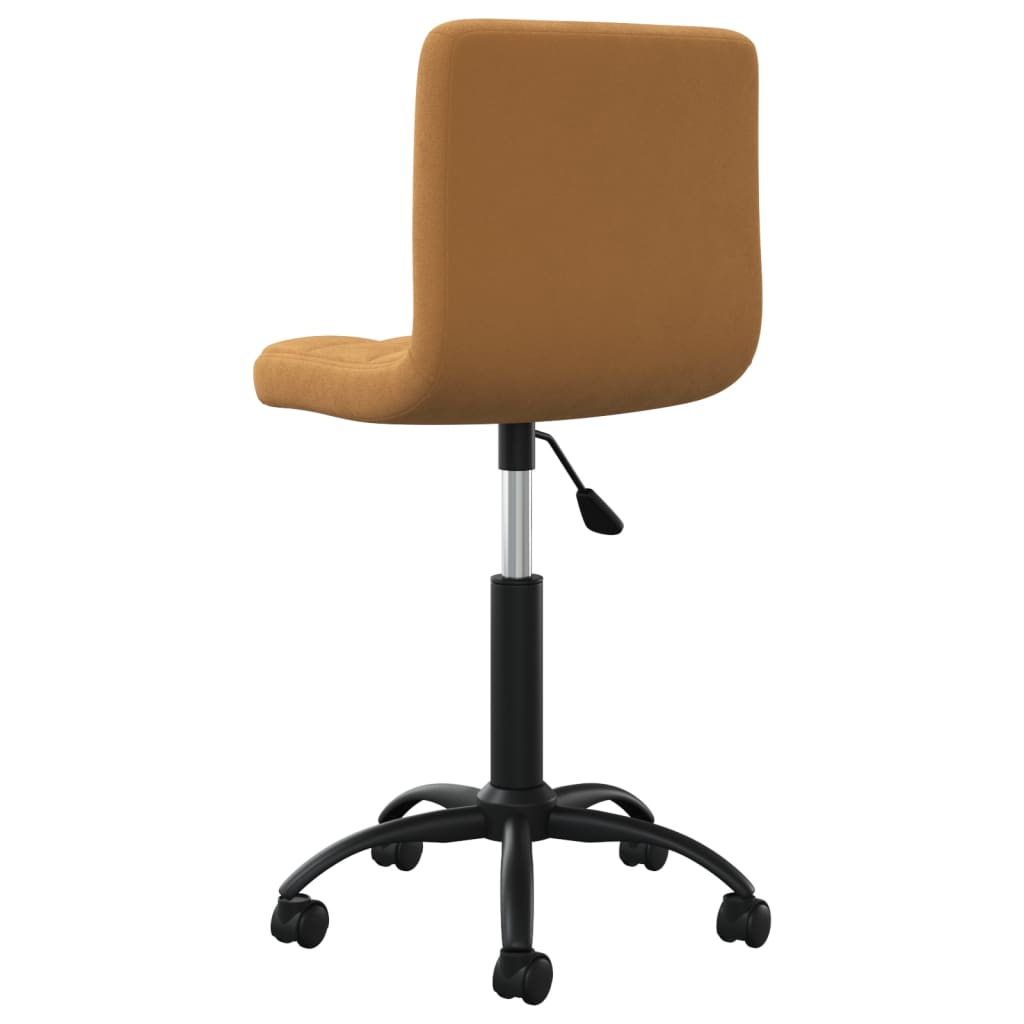 Swivel office chair, brown, velvet