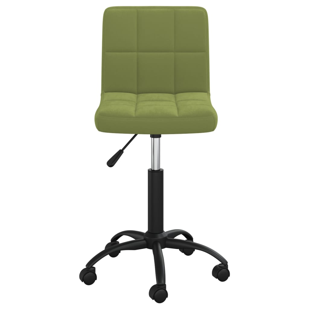 Swivel office chair, light green, velvet