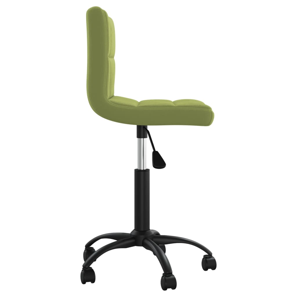 Swivel office chair, light green, velvet