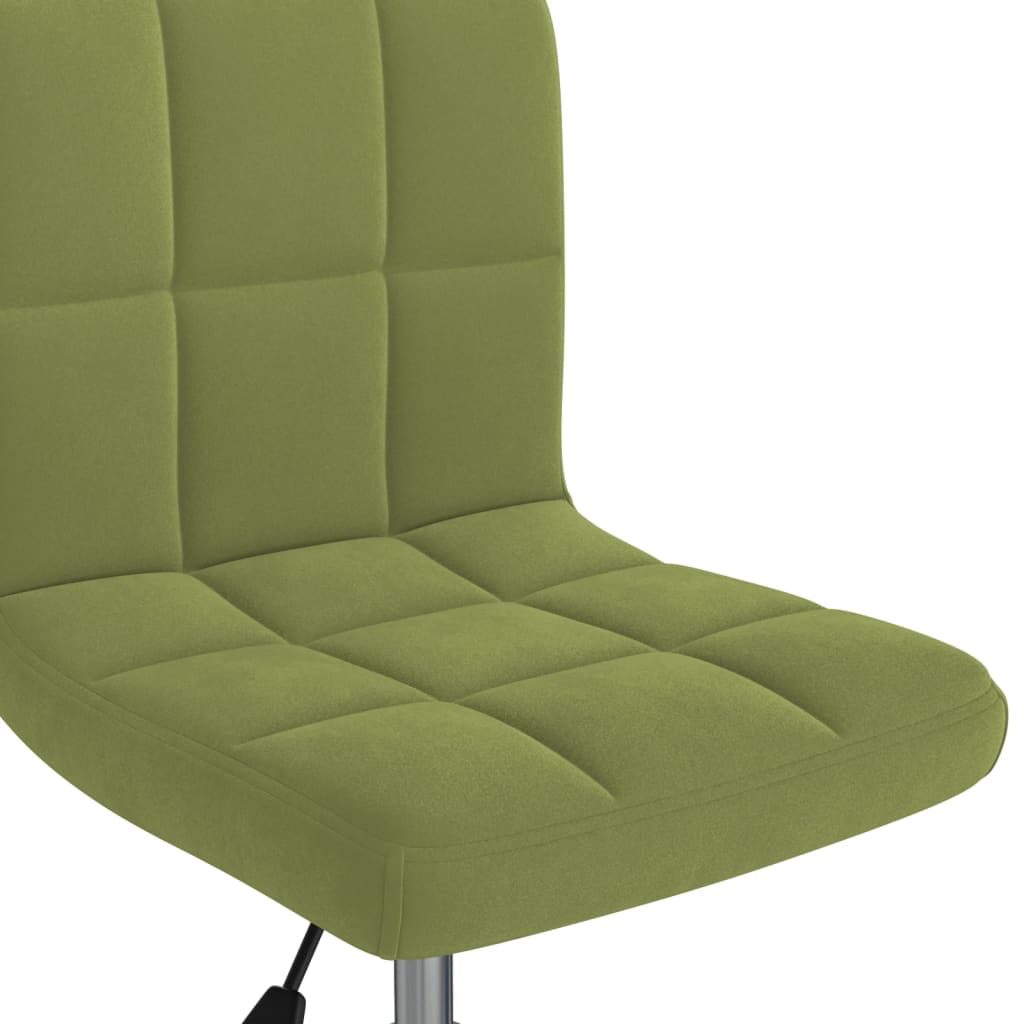 Swivel office chair, light green, velvet
