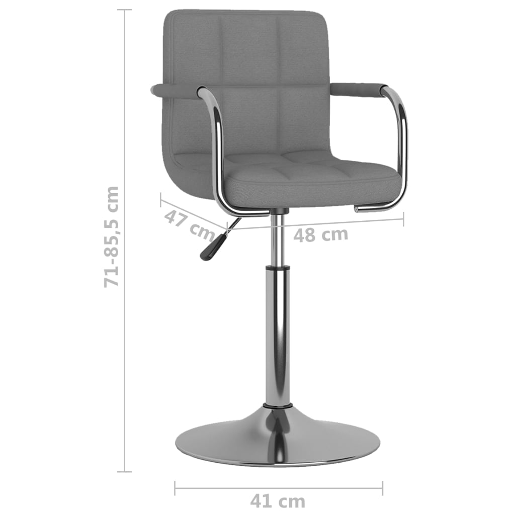 Bar stool, light grey, fabric