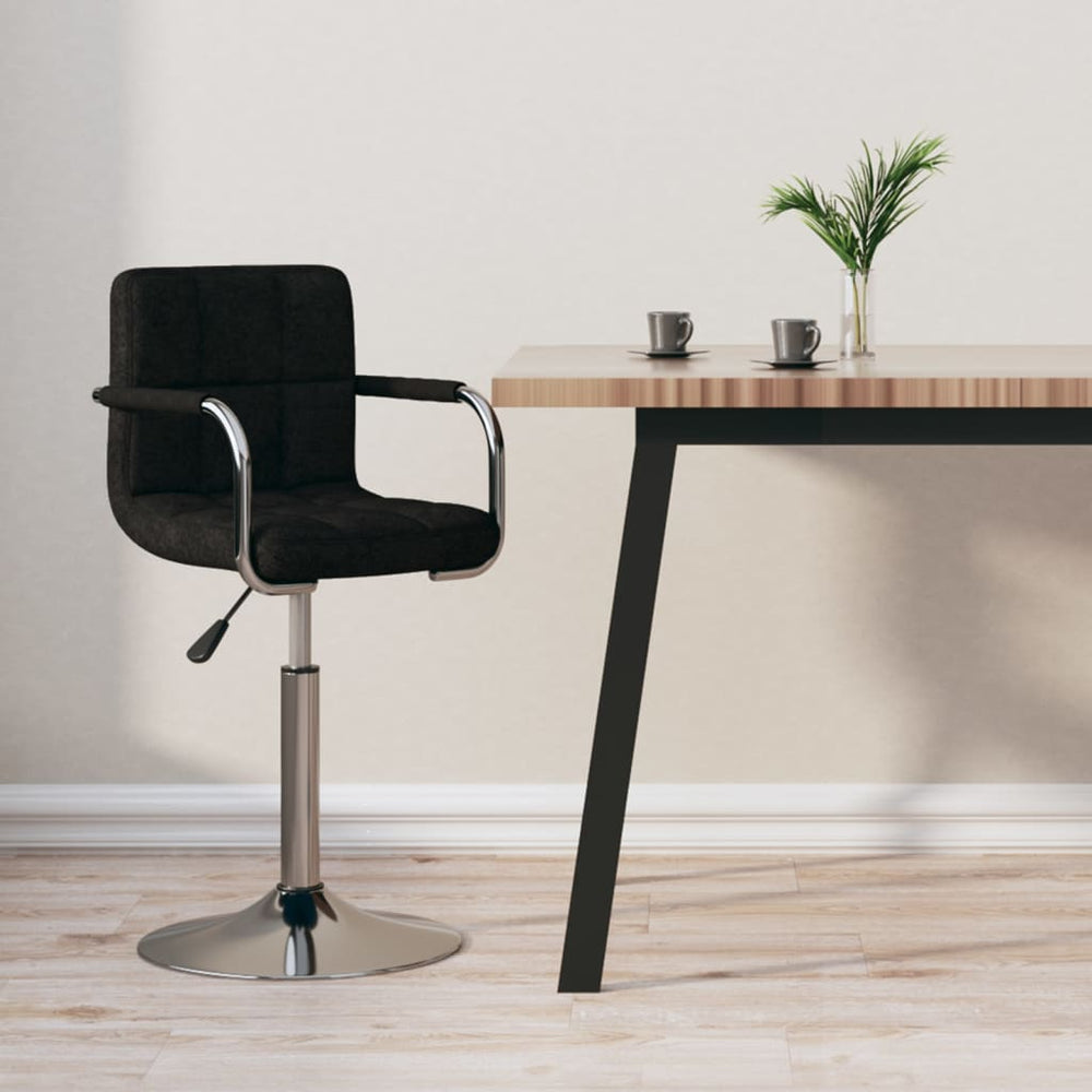 Bar stool, black, fabric