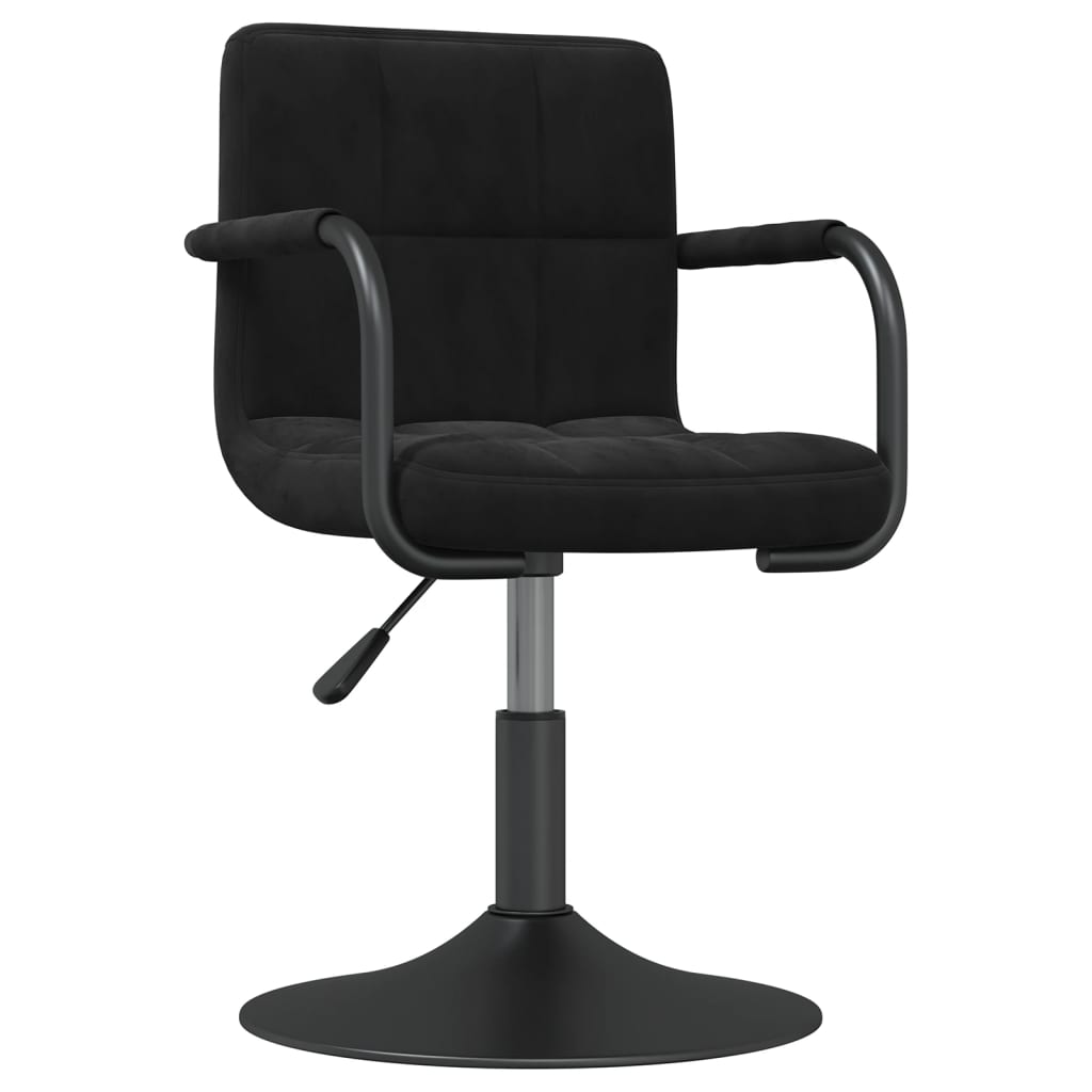 Swivel Dining Chairs, 2 pcs, Black, Velvet