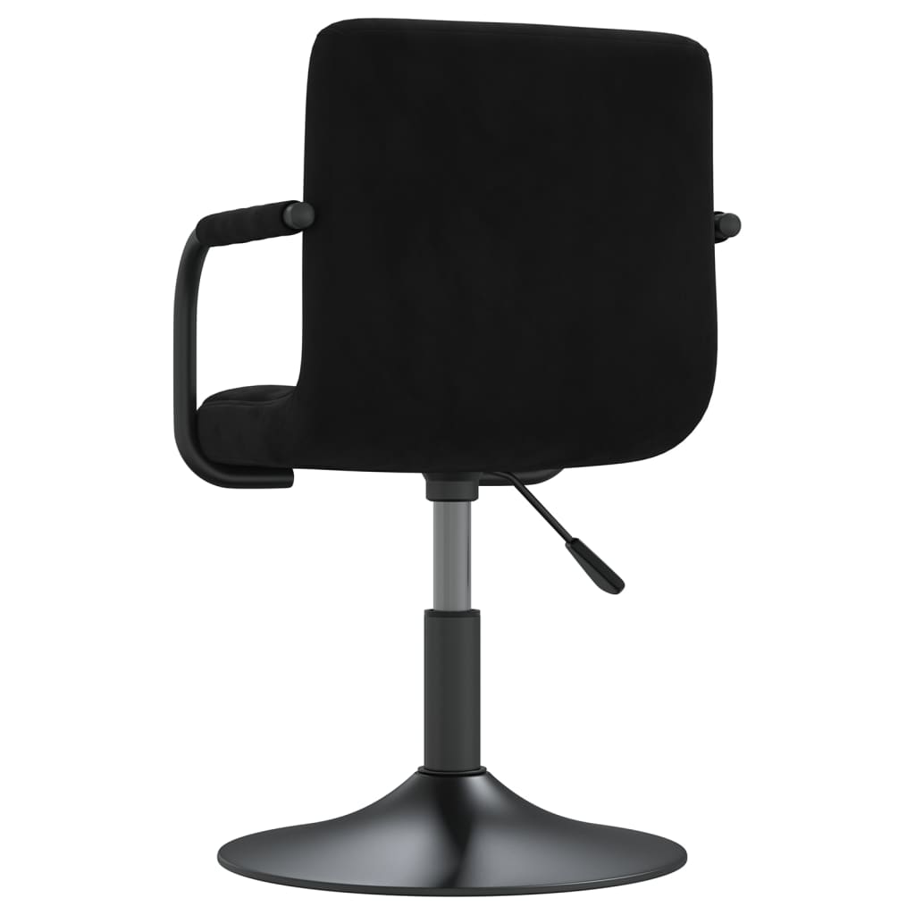 Swivel Dining Chairs, 2 pcs, Black, Velvet