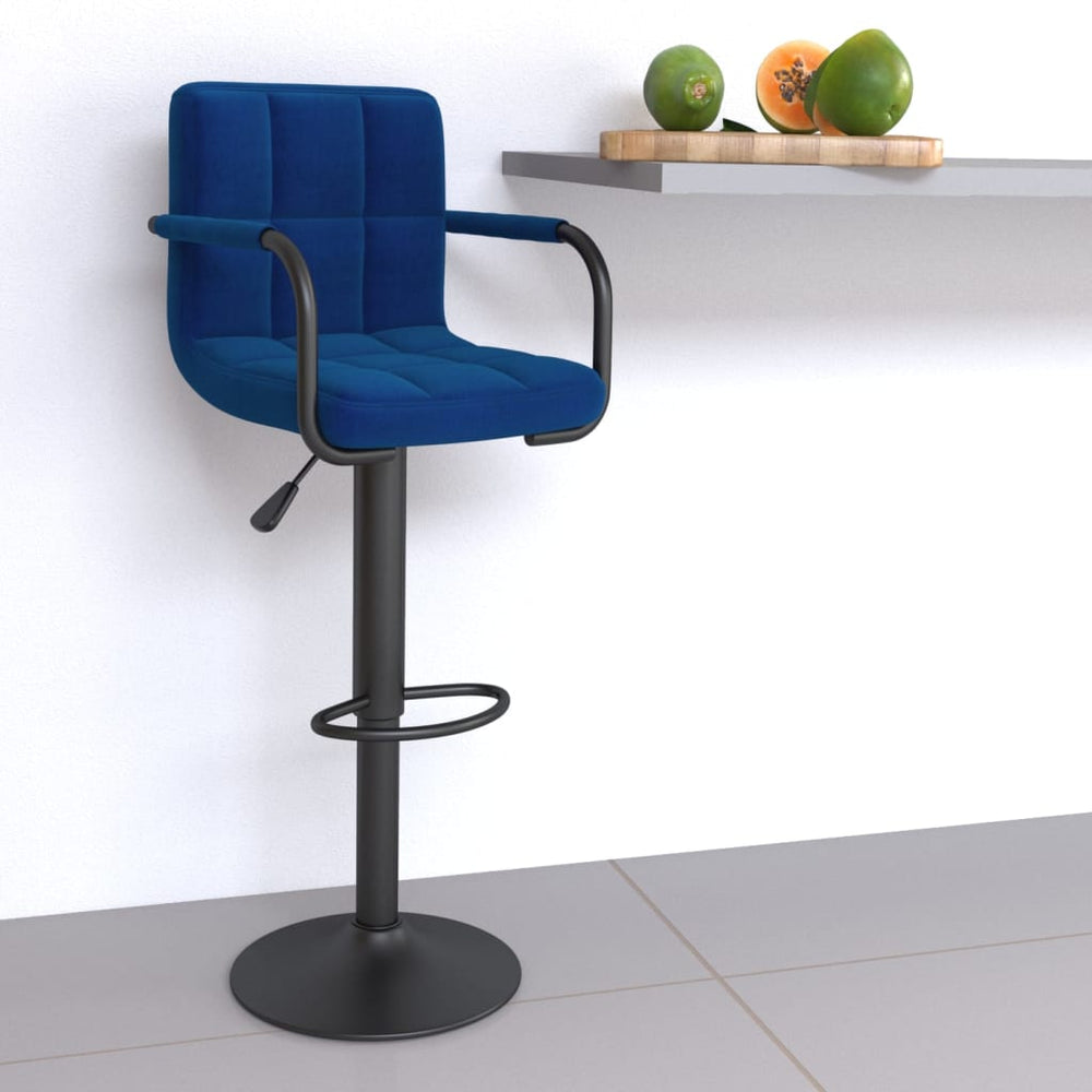 Bar stool, blue, fabric