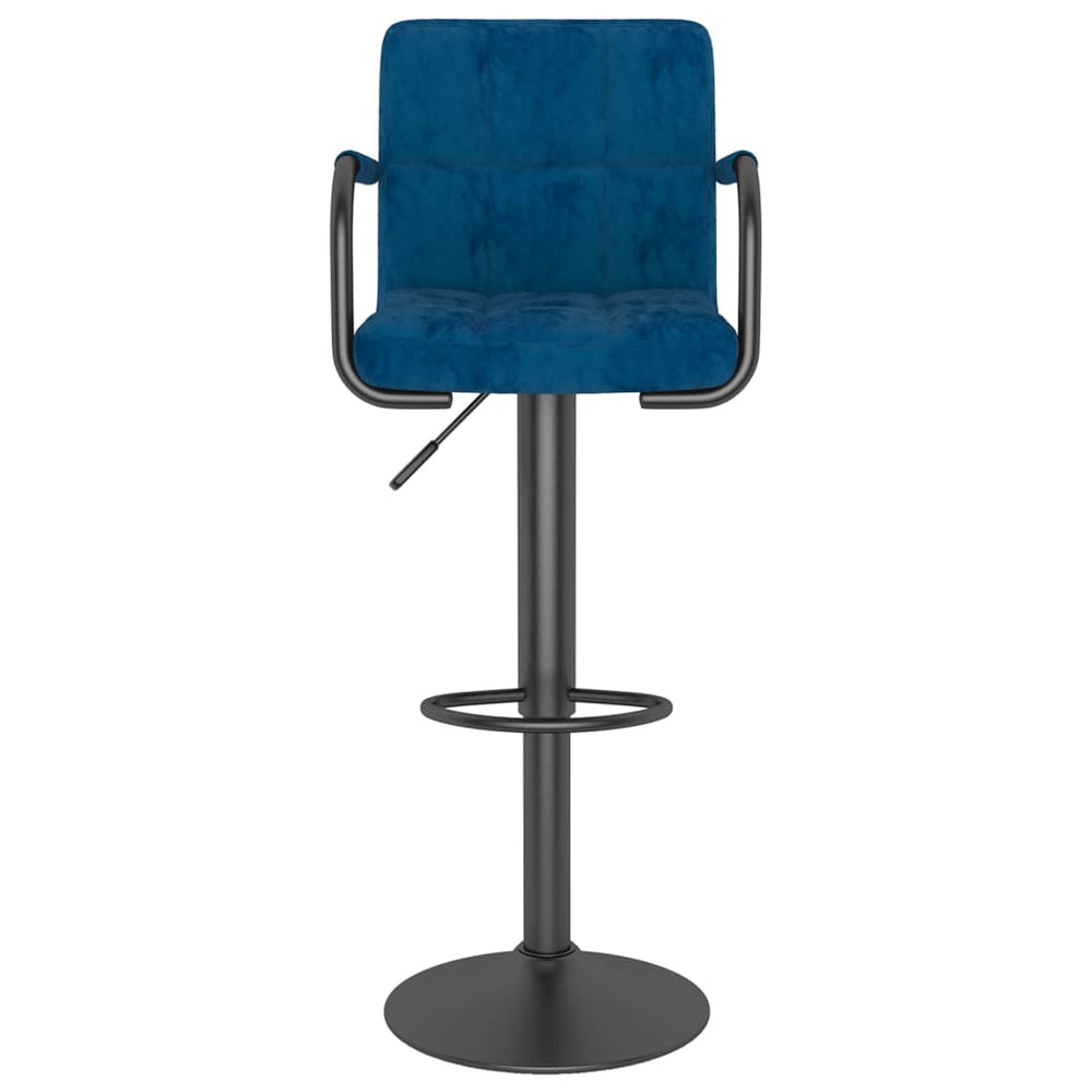 Bar stool, blue, velvet