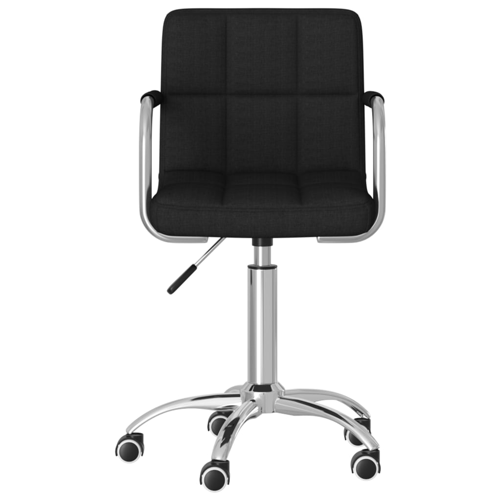 Swivel office chair, black, fabric