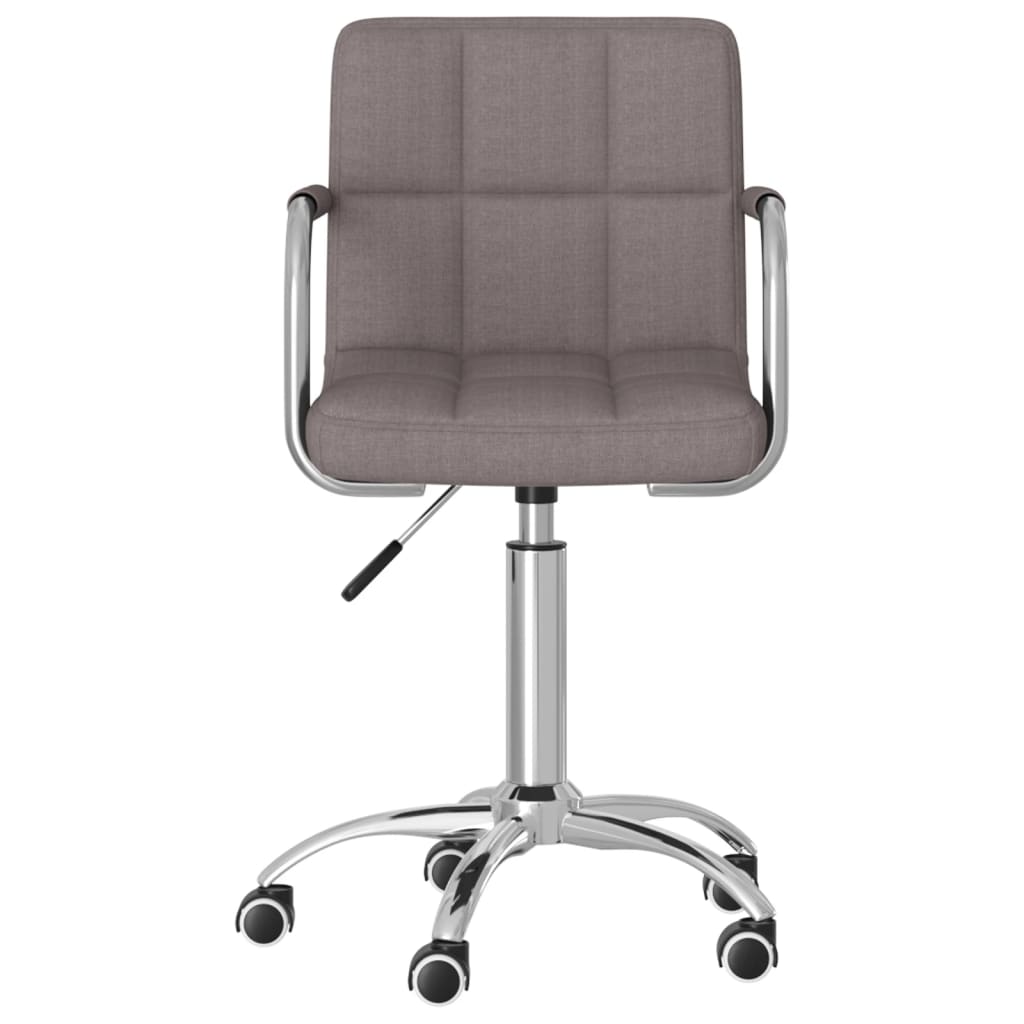 Swivel office chair, taupe, fabric
