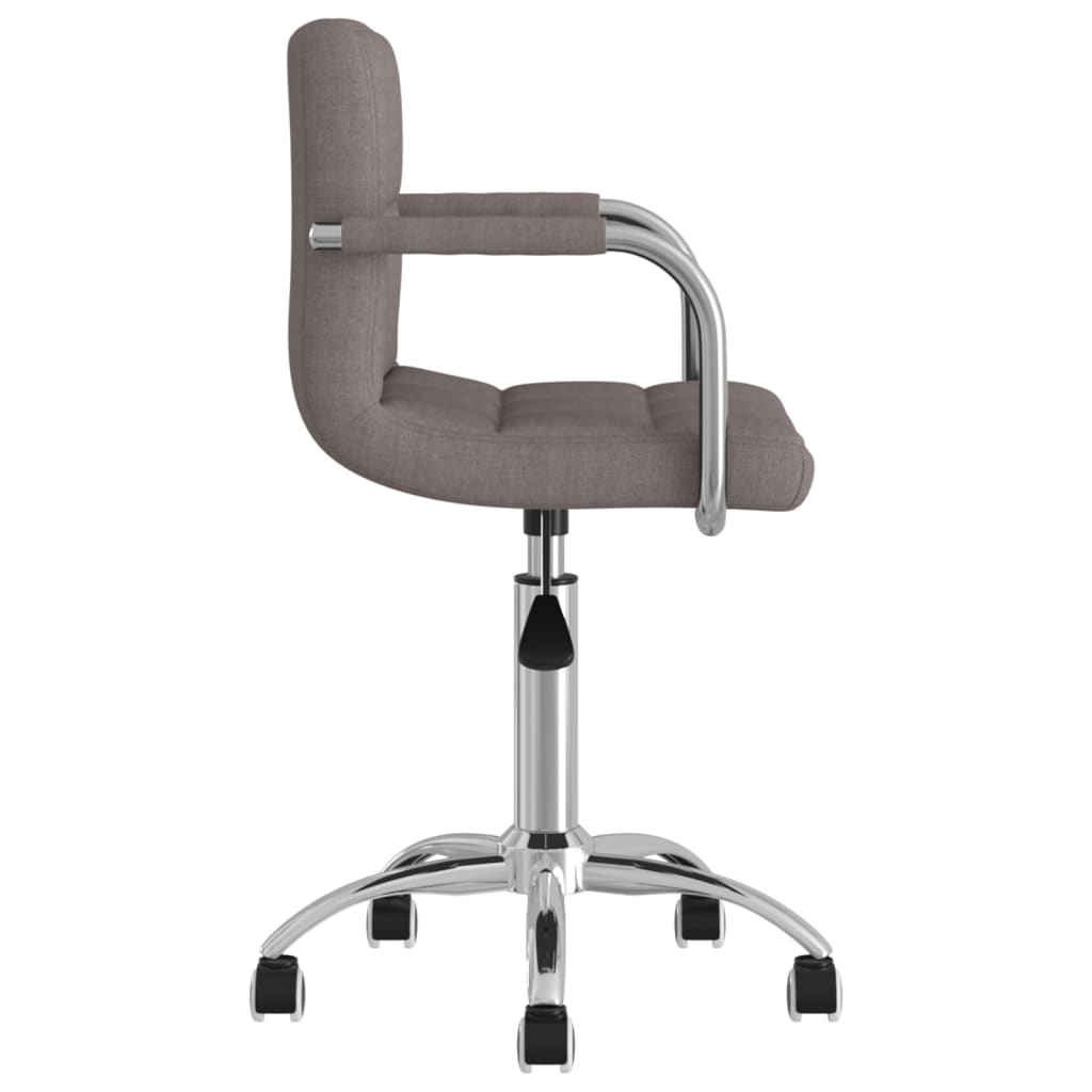 Swivel office chair, taupe, fabric