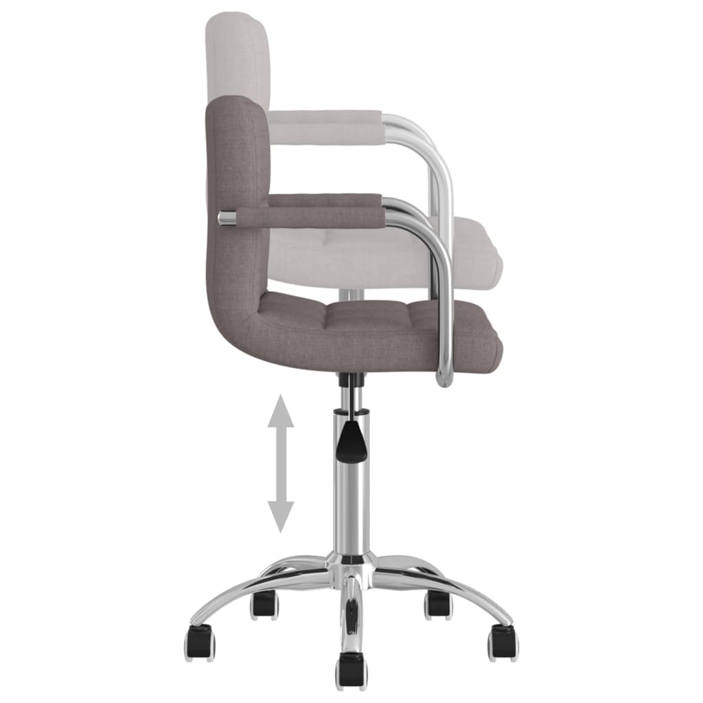 Swivel office chair, taupe, fabric